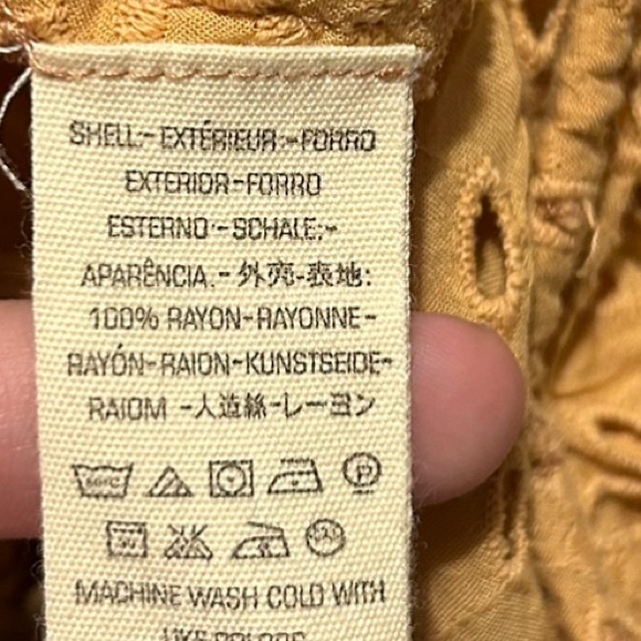 FREE PEOPLE Boho Soulshine Eyelet Tank *Butterscotch S - Picture 8 of 12